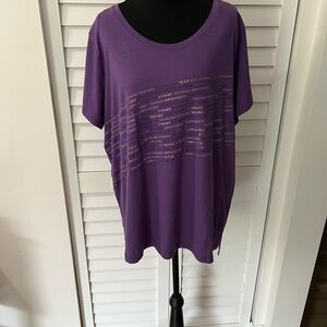 Xersion Purple Boxy Short Sleeve Tee